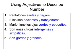 Using Adjectives to Describe Number
