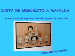 Carta Miguelito a Mafalda