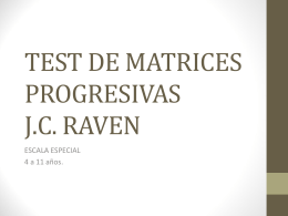 TEST DE MATRICES PROGRESIVAS J.C. RAVEN