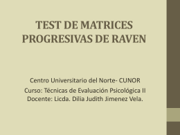 TEST DE MATRICES PROGRESIVAS DE RAVEN