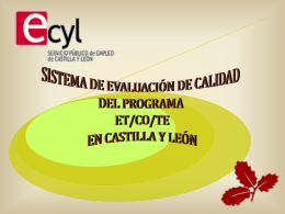 Presentación del Sistema de Evaluación y Calidad ETCOTE ECYL