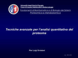 Diapositiva 1 - Biotecnologie - Università degli Studi di Perugia