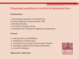 Diapositiva 1 - Fundación Foro