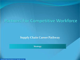 Supply Chain Career Pathway - Partners for a Competitive Workforce