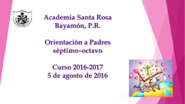 Academia Santa Rosa Bayamón, P.R. Orientacin