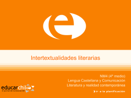 Intertextualidades literarias - Sector Lenguaje y Comunicación