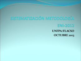 SISTEMATIZACIÓN METODOLOGÍA ENI-2012