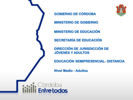 Presentación de PowerPoint - Gobierno de la Provincia de Córdoba