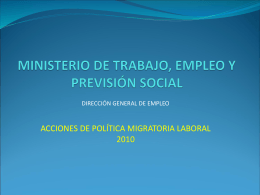 ministerio de trabajo, empleo y previsión social