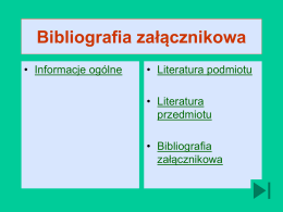 Bibliografia załącznikowa