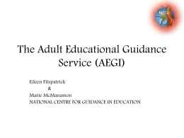 AEGIpresentation - NCGE Adult Guidance Handbook