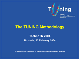 The Tuning Methodology