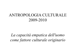 L`antropologia culturale (PP)