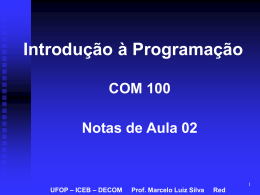 UFOP – ICEB – DECOM Prof. Marcelo Luiz Silva Red