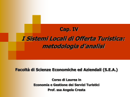 Capitolo 4 slide - Facoltà di Scienze Economiche ed Aziendali