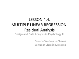 Regresión lineal múltiple (II). Análisis de residuos