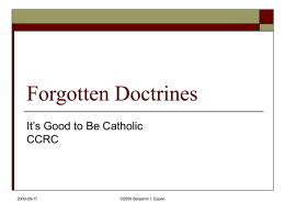 Forgotten Doctrines