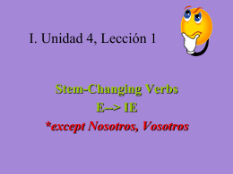 I. Unidad 4, Lección 1