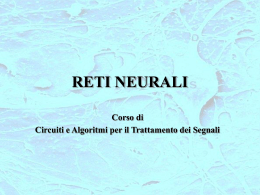 RETI NEURALI - Prof. Vito Bevilacqua