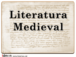 literatura medieval - PARAULES I LLIBRES. Llengua catalana i