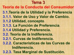 Tema 3 Teoría de la Conducta del Consumidor