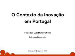 O Contexto da Inovação em Portugal