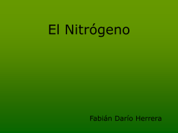 El Nitrógeno - quimicainorganica