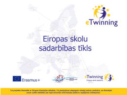 eTwinning – skolu sadarbības programma Eiropā