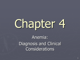 Anemia: Diagnosis and Clinical Considerations