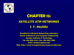 Satellite ATM - Broadband Wireless Networking Lab