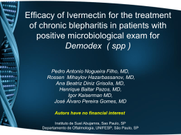 Efficacy of Ivermectin for the treatment of chronic blepharitis in