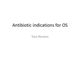 Antibiotic indications for OS Peri
