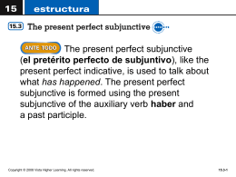 el pretérito perfecto de subjuntivo