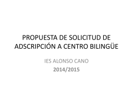 propuesta de solicitud de adscripción a centro bilingüe
