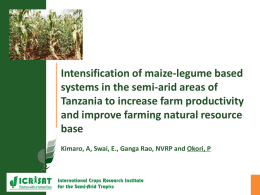 Intensification of maize-legume based systems in the