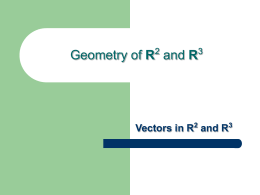Geometry of R2 and R3