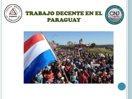 trabajo decente en el paraguay