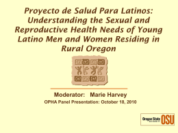 Proyecto de Salud Para Latinos - Oregon Public Health Association