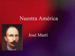 Marti- Nuestra America