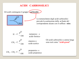 Lezione 10 - Acidi carbossilici