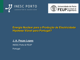 Joao Peças Lopes - Energia Nuclear para a produção de