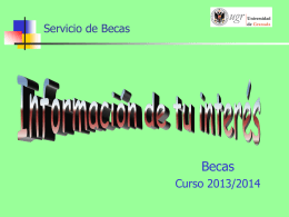 Servicio de Becas - Vicerrectorado de Estudiantes