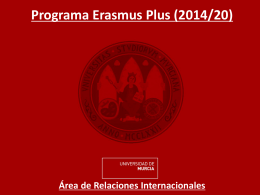 Presentación Erasmus Plus y Convocatoria 14