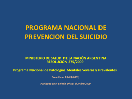 programa nacional de prevencion del suicidio