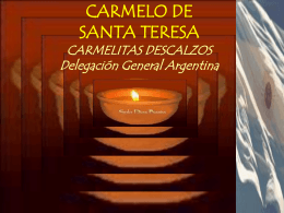 Diapositiva 1 - Carmelo de Santa Teresa