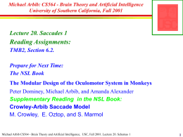Michael Arbib: CS564 - Brain Theory and Artificial Intelligence