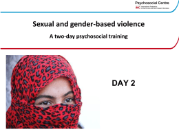 SGBV Training – PowerPoints day 2
