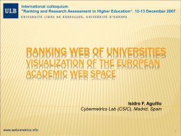 Webometrics Ranking of World Universities