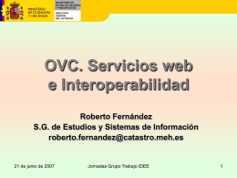 SIG y Servicios web en Catastro Introducción