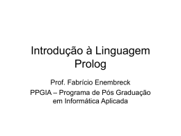 Introdução à Linguagem Prolog